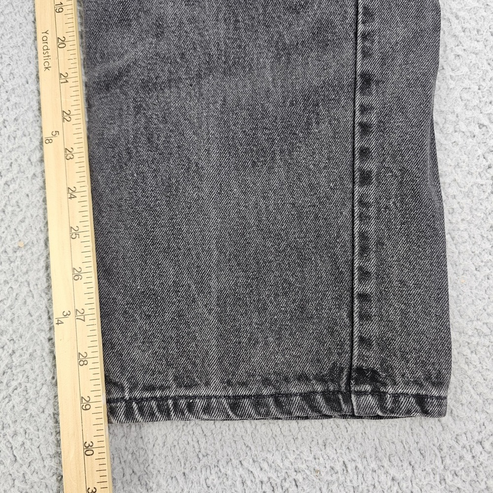 Levis 505 Jeans Mens 40x30 Black Charcoal Regular Fit Straight Leg USA 90s Y2K - Picture 8 of 12